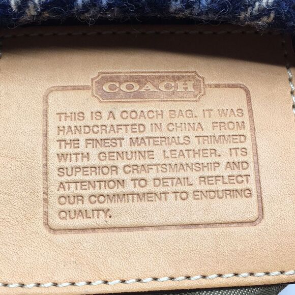 Vintage Y2K Coach Holiday Plaid Wool Mini Bag - Picture 14 of 17